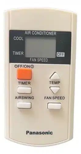 Control remoto Panasonic A75C3733 aire acondicionado (usado, sin tapa de batería) — imagen 1