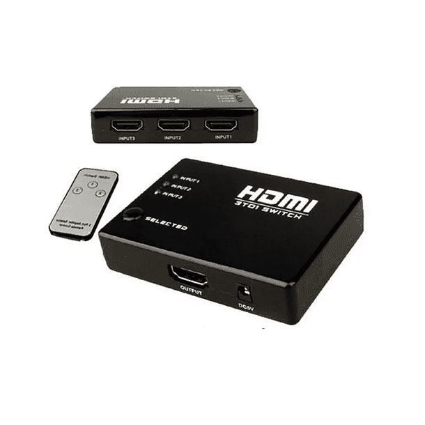 CONTROL | SWICH HDMI | SELECTOR DE AMPLIFICADOR | 3 PUERTOS | CONTROL REMOTO — imagen 3