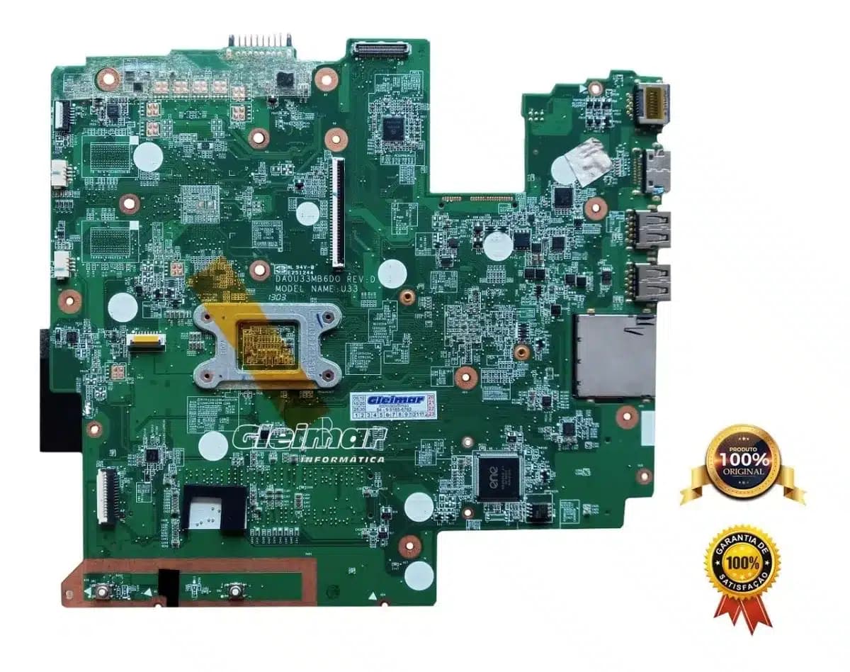 Placa HP DA0U33MB6E0 Rev E |Core i3 3ª Gen| HP Pavilion 14‑serie — imagen 2