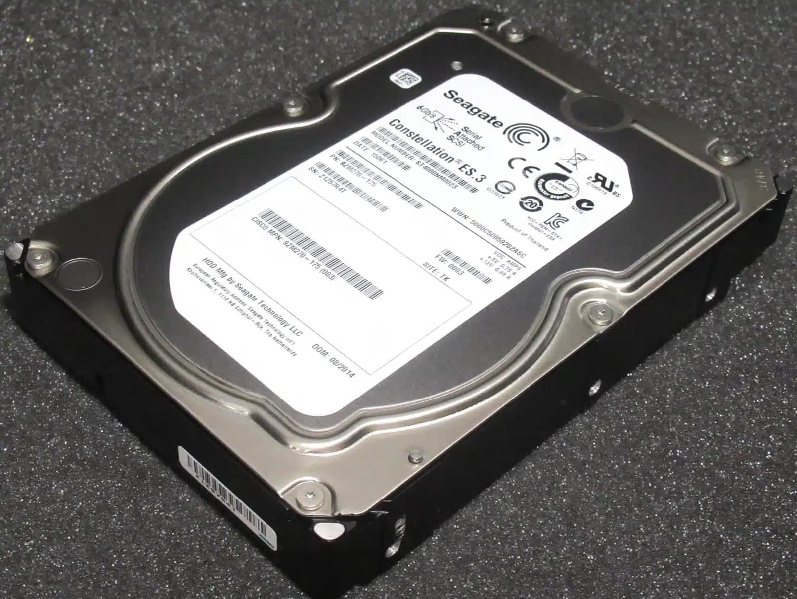 Disco Duro HDD Seagate Constellation ES.3 4TB SAS 6Gb/s 7200RPM ST4000NM0023 — imagen 2