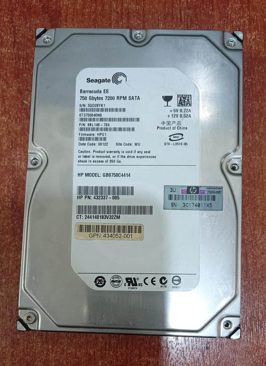 Disco Duro Interno Seagate ST3750640NS 750 GB 7200 RPM SATA 3.0 Gb/s – Seminuevo — imagen 1