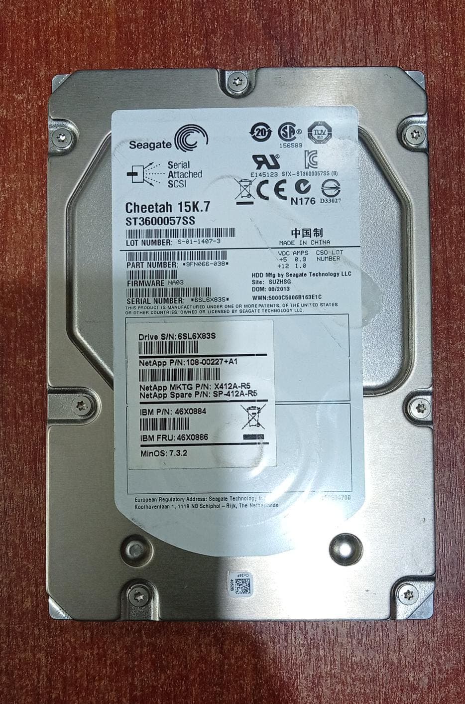 Disco Duro SAS Seagate Cheetah 15K.7 600GB 15 000 RPM – ST3600057SS – Seminuevo — imagen 1