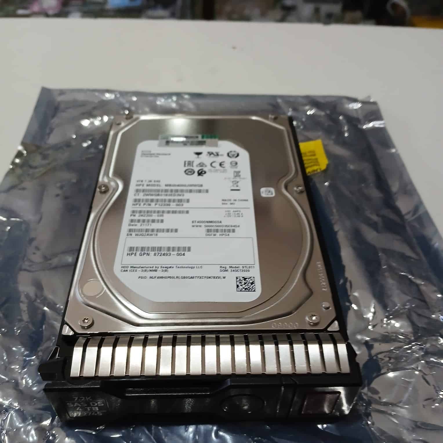 Disco HPE 4TB SAS 12G 7.2K LFF | MB004000JWQWB | 872493-004 | Nuevo — imagen 1
