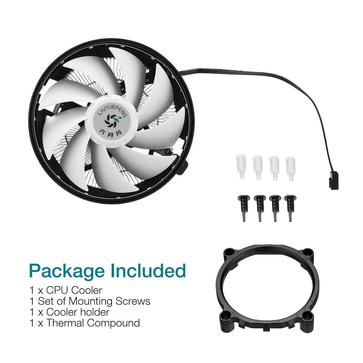 Disipador Cooler Ventilador Enfriador CPU LED RGB — imagen 7
