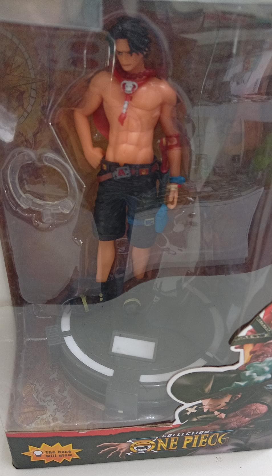 Figura Coleccionable One Piece Portgas D Ace New World Dead or Alive Base LED REPLICA — imagen 2
