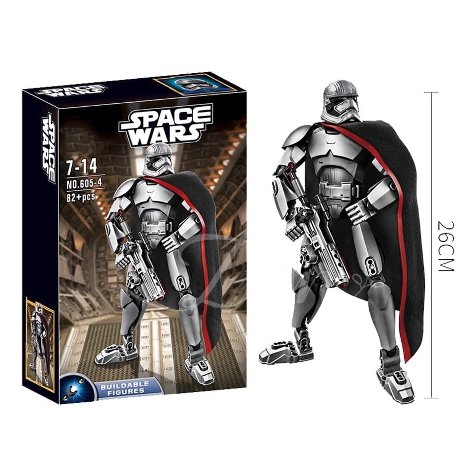 Figura Space Wars Capitán Phasma armable tipo Lego 82 Piezas 26cm (Modelo: 605-4) — imagen 1