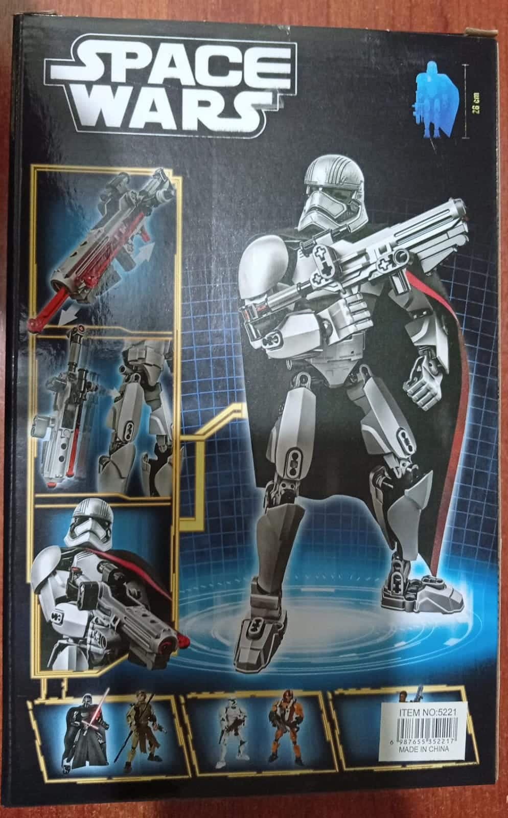 Figura Space Wars Capitán Phasma armable tipo Lego 82 Piezas 26cm (Modelo: 605-4) — imagen 3