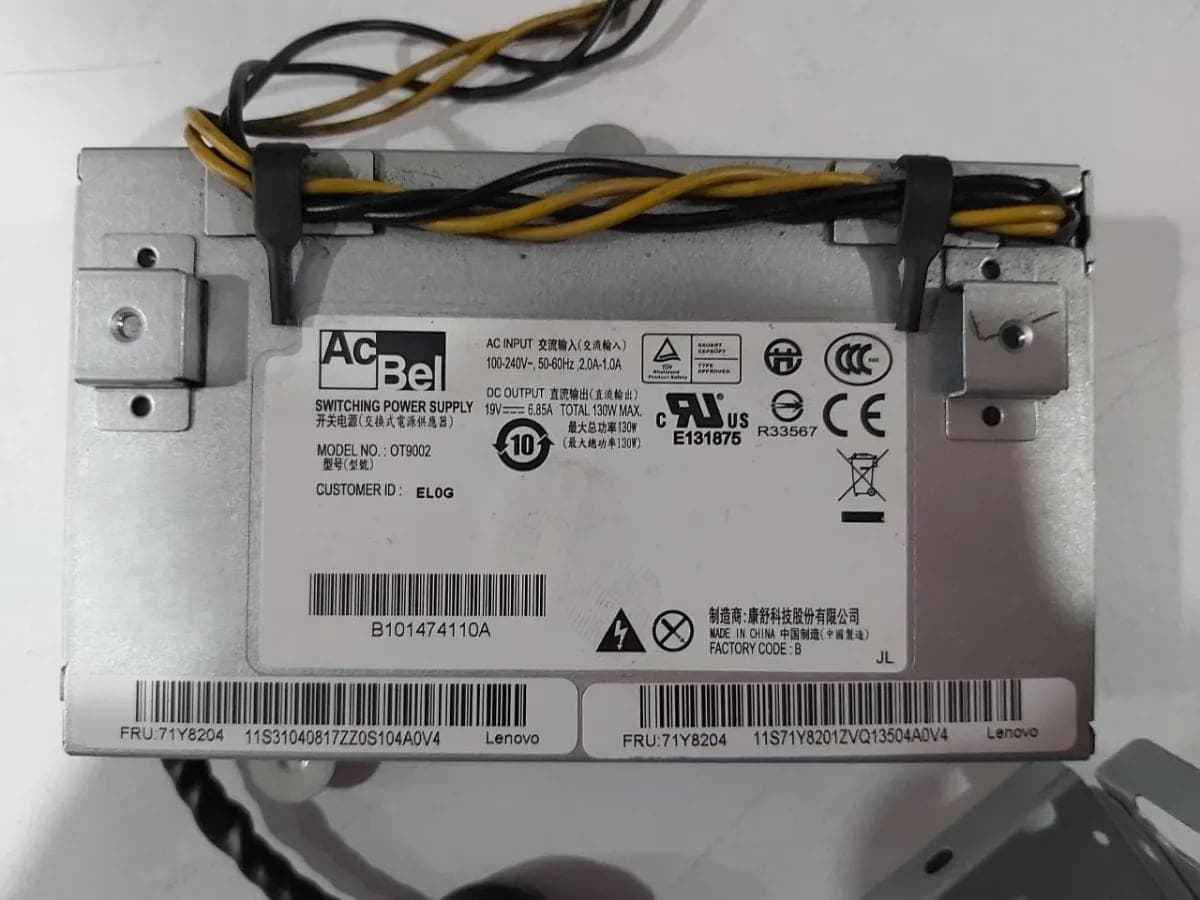 Fuente Conmutada / Switch AcBel OT9002 19V 6.85A Para Equipos Lenovo AIO — imagen 2