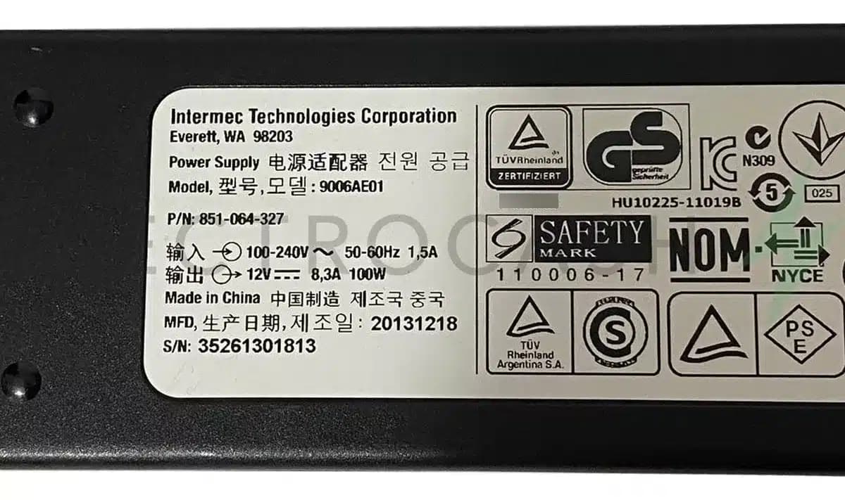 Fuente De Alimentación 12v 8.3a Intermec 9006ae01 — imagen 6