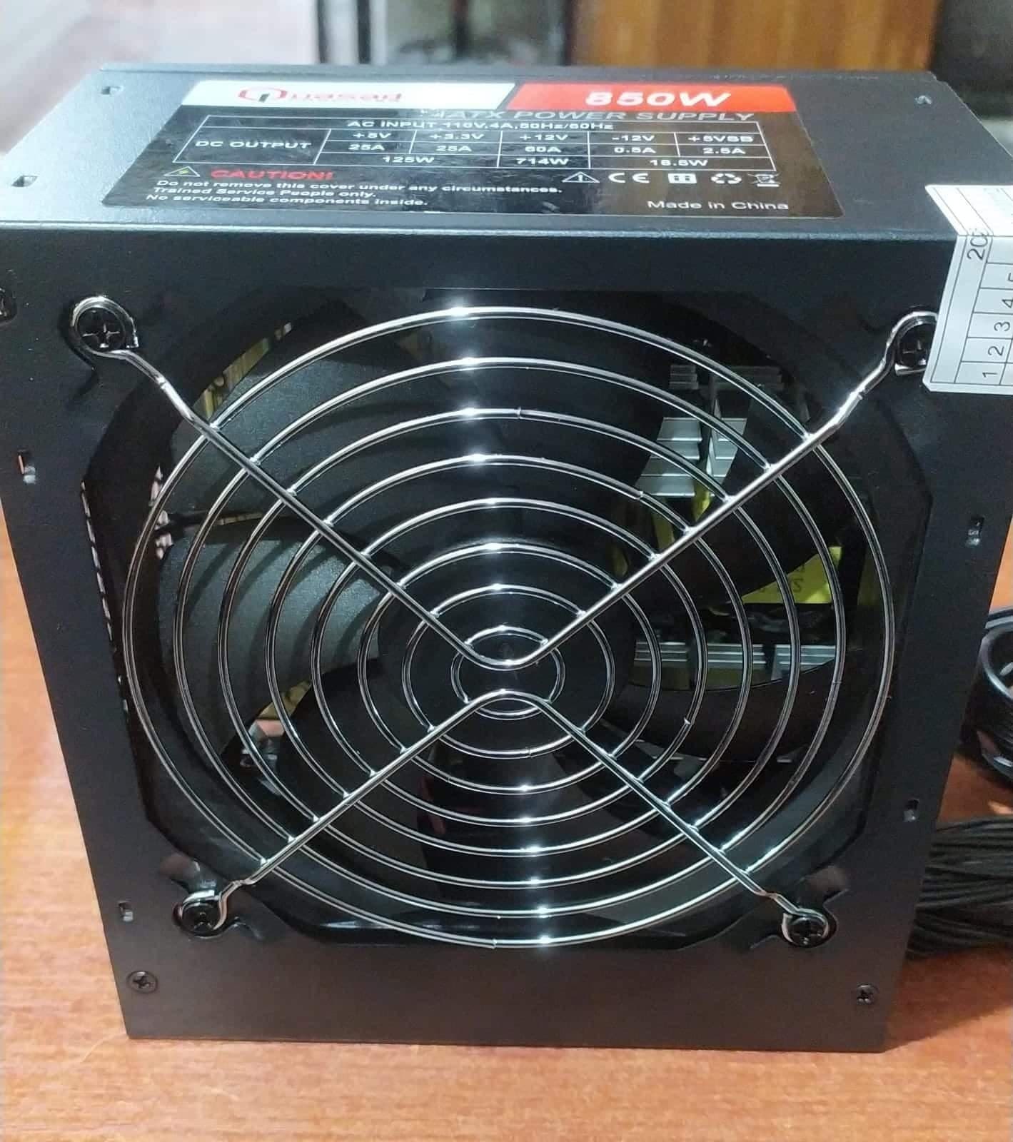 FUENTE DE PODER | ATX POWER SUPPLY | QUASAD | 850W | 24PIN 2SATA P4 | 110V 4A — imagen 5