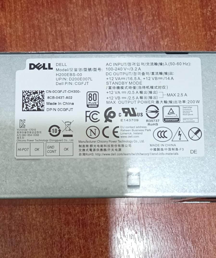 Fuente de Poder Dell H200EBS‑00 200W SFF Seminueva – Compatible con OptiPlex 3060 5060 3070 — imagen 2