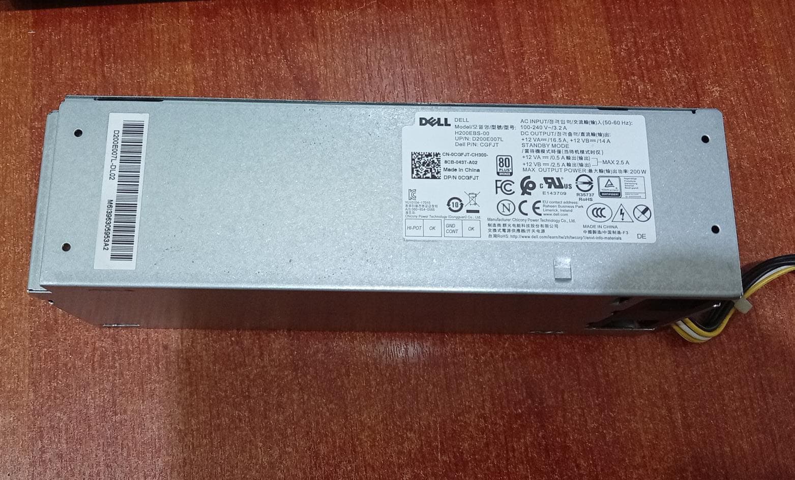 Fuente de Poder Dell H200EBS‑00 200W SFF Seminueva – Compatible con OptiPlex 3060 5060 3070 — imagen 1