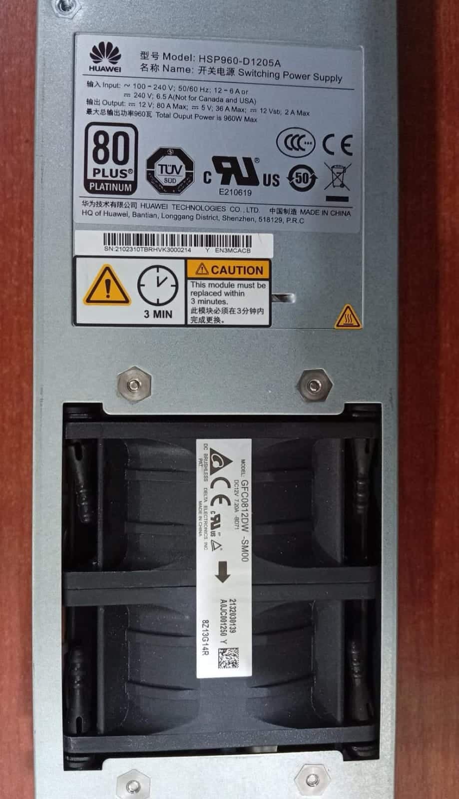Fuente de Poder Huawei HSP960-D1205A | 960W 80 Plus Platinum | Servidor / Switch | Seminueva — imagen 5
