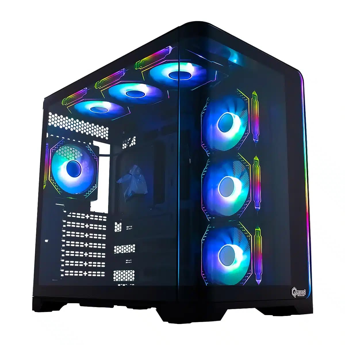 Chasis Gamer QUASAD G422 (CASQUAQG422GMBK) ATX, 7 Ventiladores RGB, Acero 0.5 mm + Vidrio Templado — imagen 1