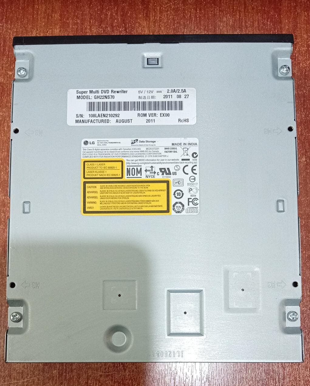 Grabadora DVD LG GH22NS70 Super Multi SATA 22X Interna — imagen 2
