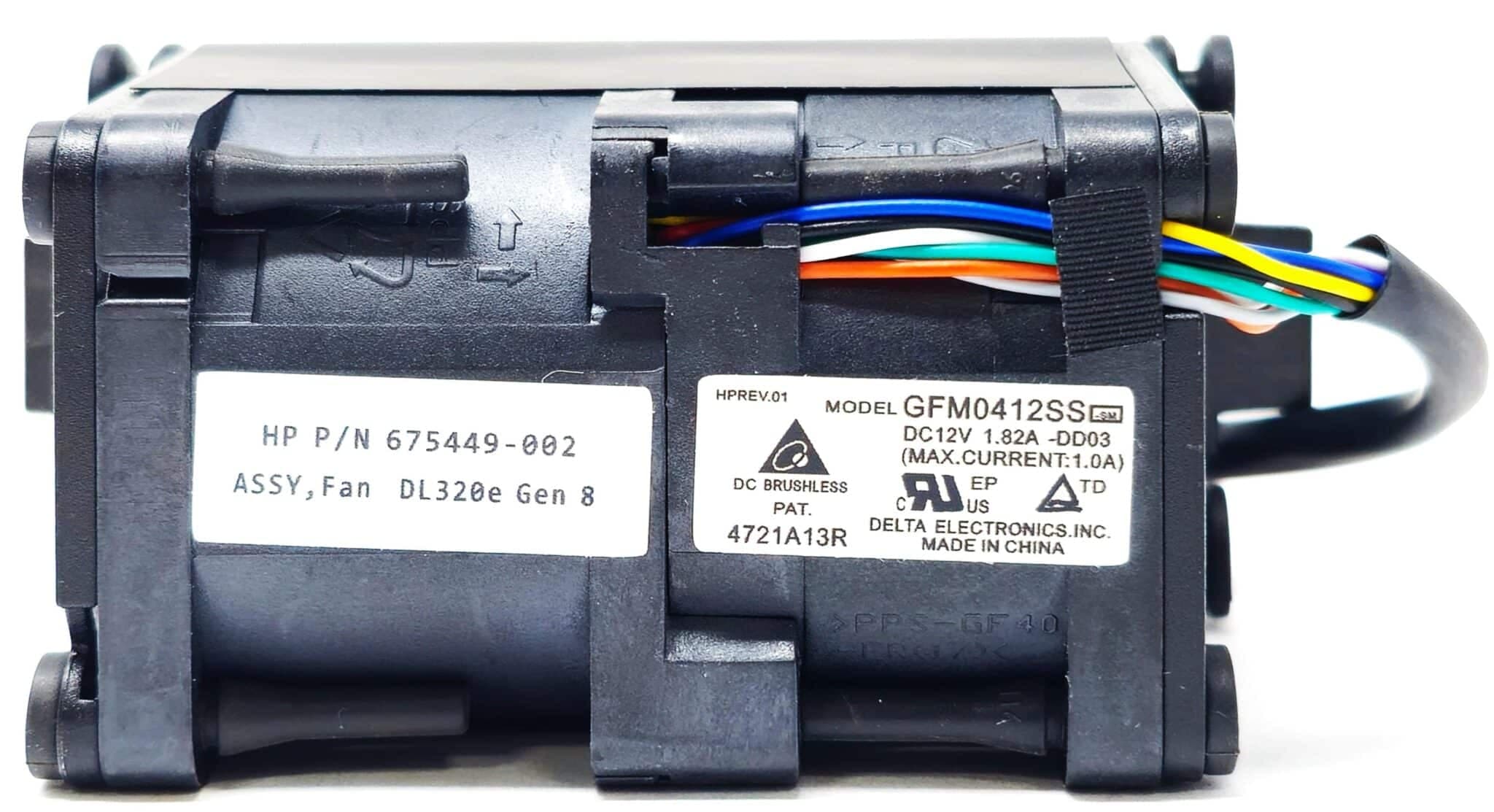 HP Fan Assembly DL320e Gen8 | P/N 675449-001 | GFM0412SS | de uso — imagen 2