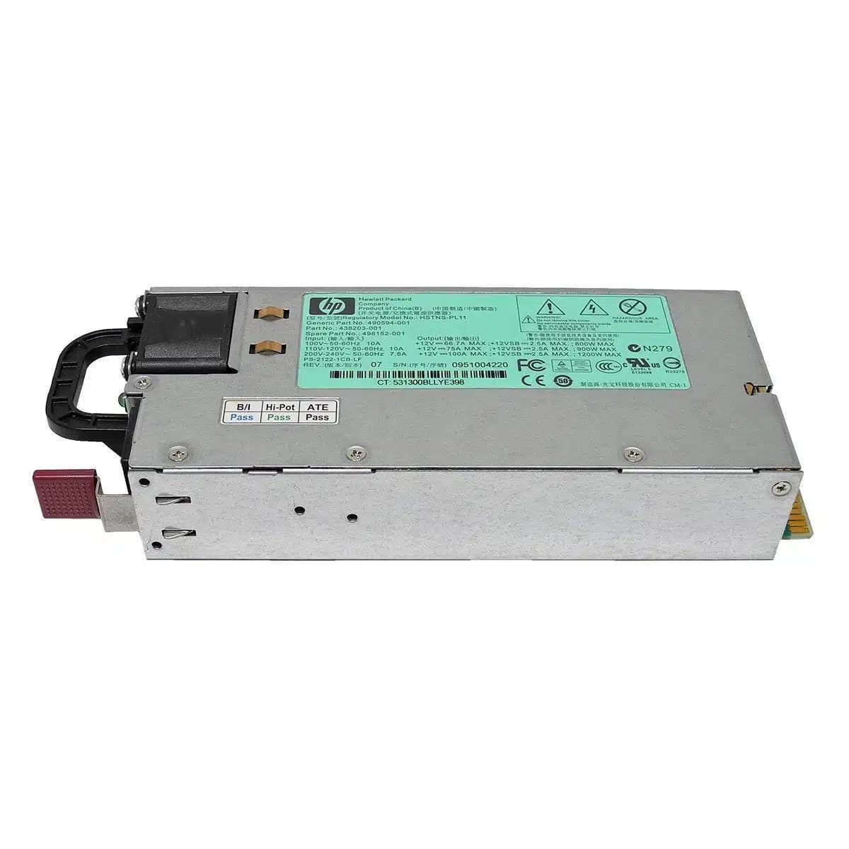 HP HSTNS-PL11 | Fuente de Poder 1200W ProLiant G6 G7 | P/N 438203-001 | Nuevo — imagen 3