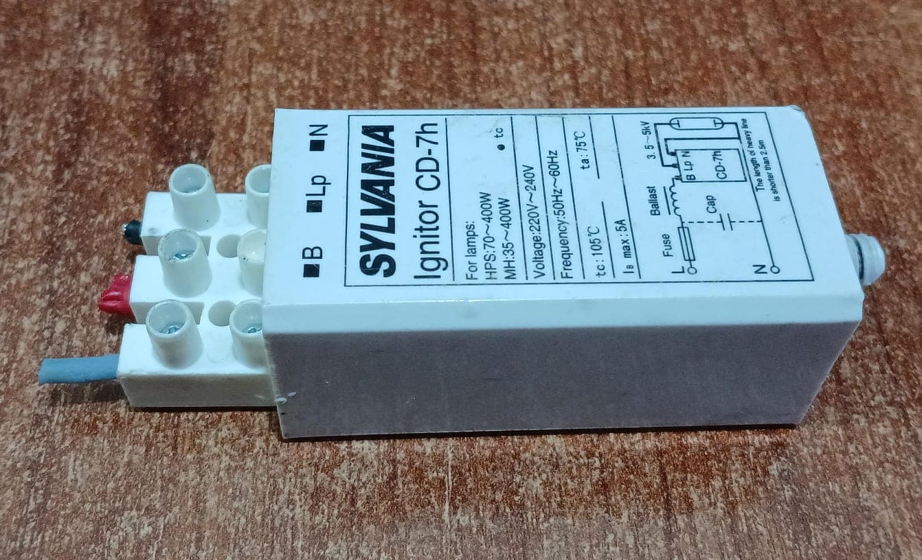 Ignitor SYLVANIA CD‑7H usado para lámparas HPS/MH 70‑400 W 220‑240 V — imagen 2