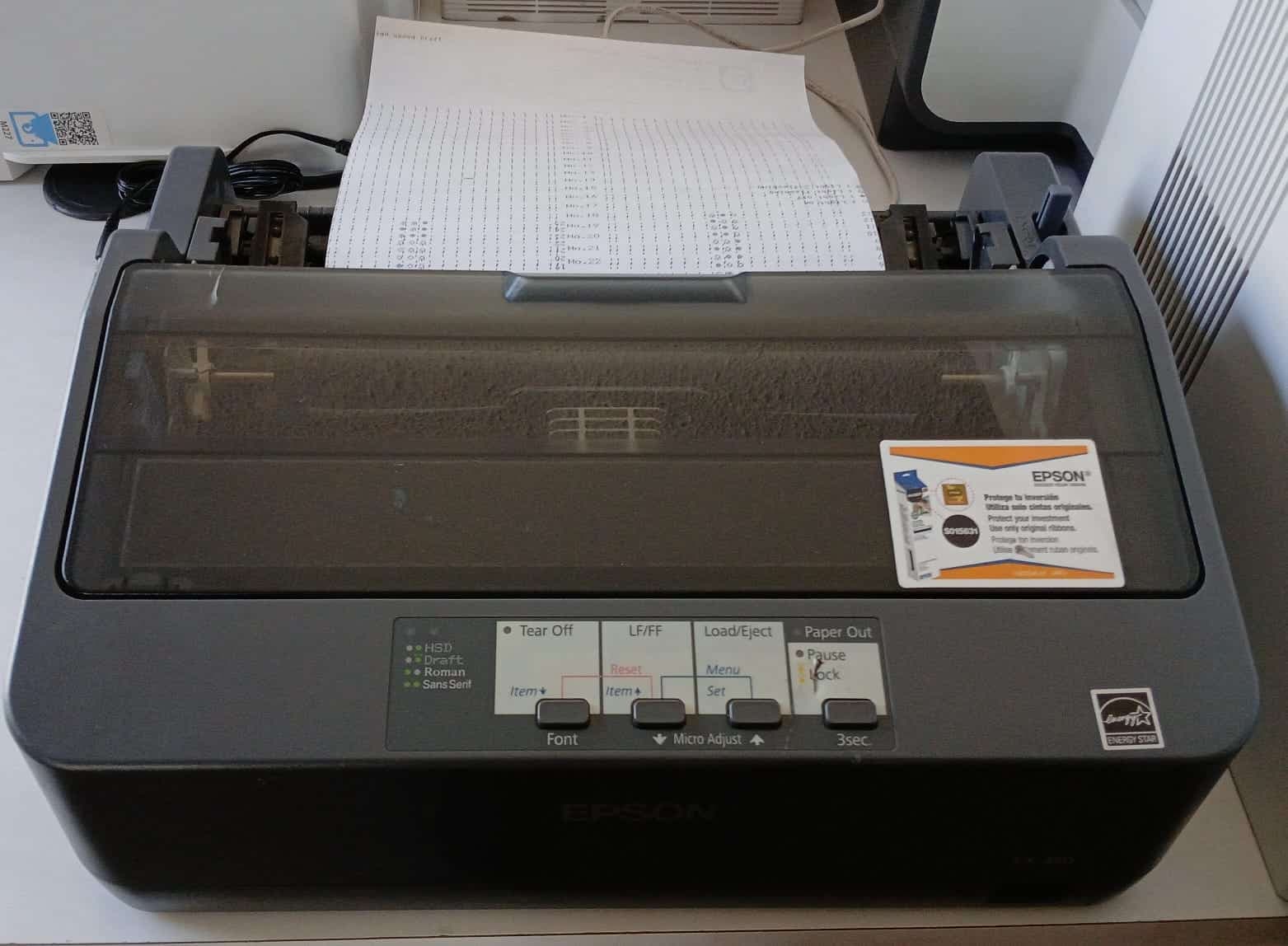 IMPRESORA EPSON LX‑350 (MATRICIAL 9 PINES) SEMINUEVA IDEAL PARA FORMAS CONTINUAS — imagen 2