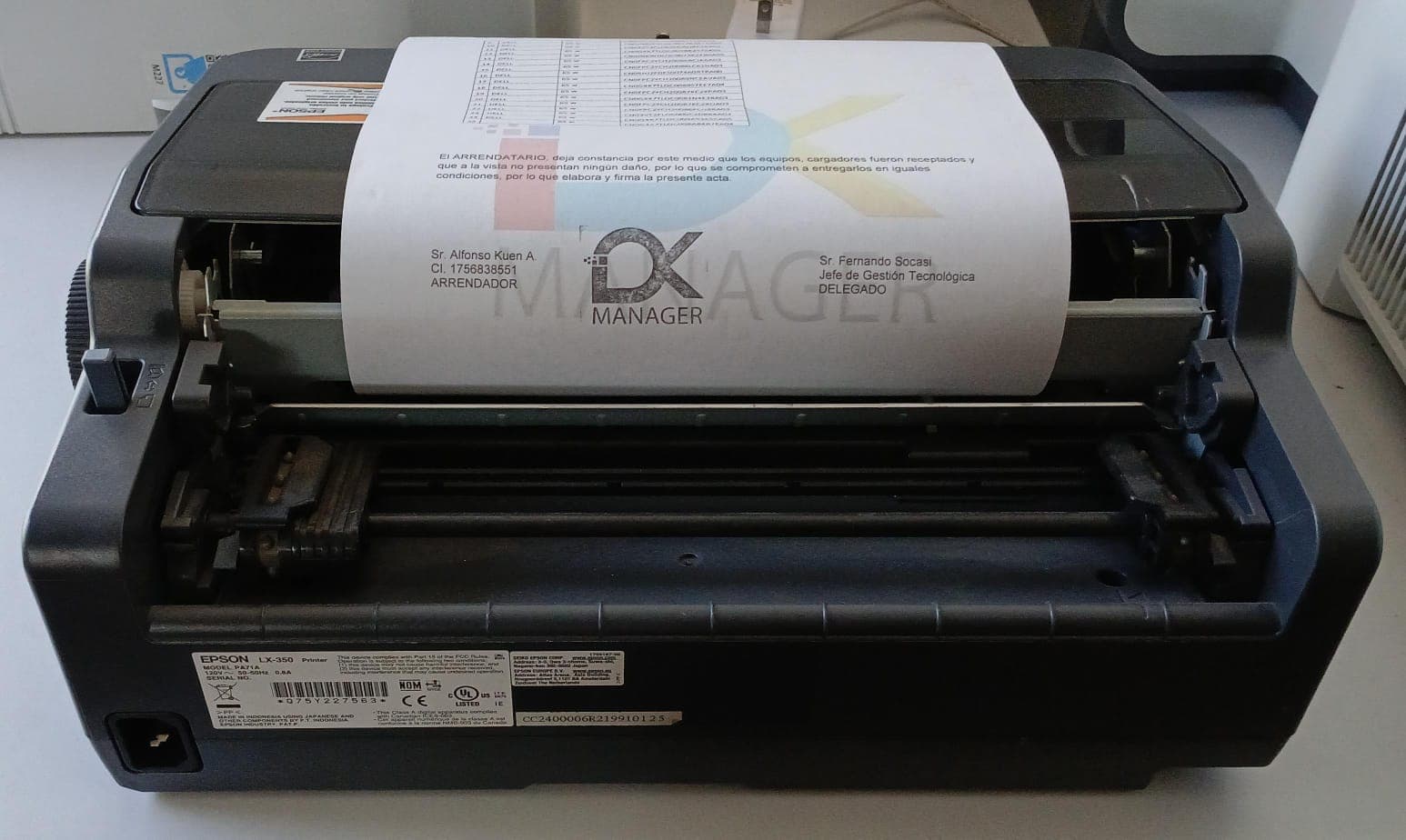 IMPRESORA EPSON LX‑350 (MATRICIAL 9 PINES) SEMINUEVA IDEAL PARA FORMAS CONTINUAS — imagen 3