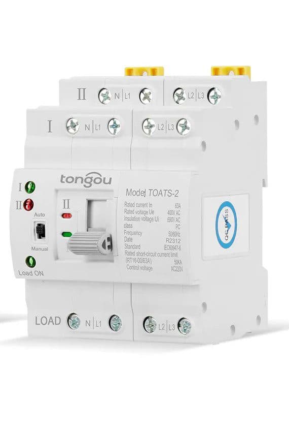 Interruptor de transferencia automática | Riel DIN TOATS 4P - 220V 63A | TONGOU | ATS — imagen 2
