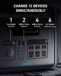 Inversor Portátil | ANKER F1200 | POWER HOUSE 757 | 1500W | 1229 Wh | Power Station | Generador Eléctrico | Ups | Power Bank — imagen 3