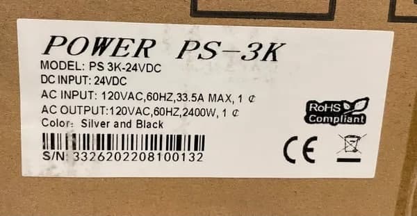 Inversor Solar 3kVA 24V DC Power PS-3K-24VDC con Controlador de Carga PWM de 50A — imagen 3