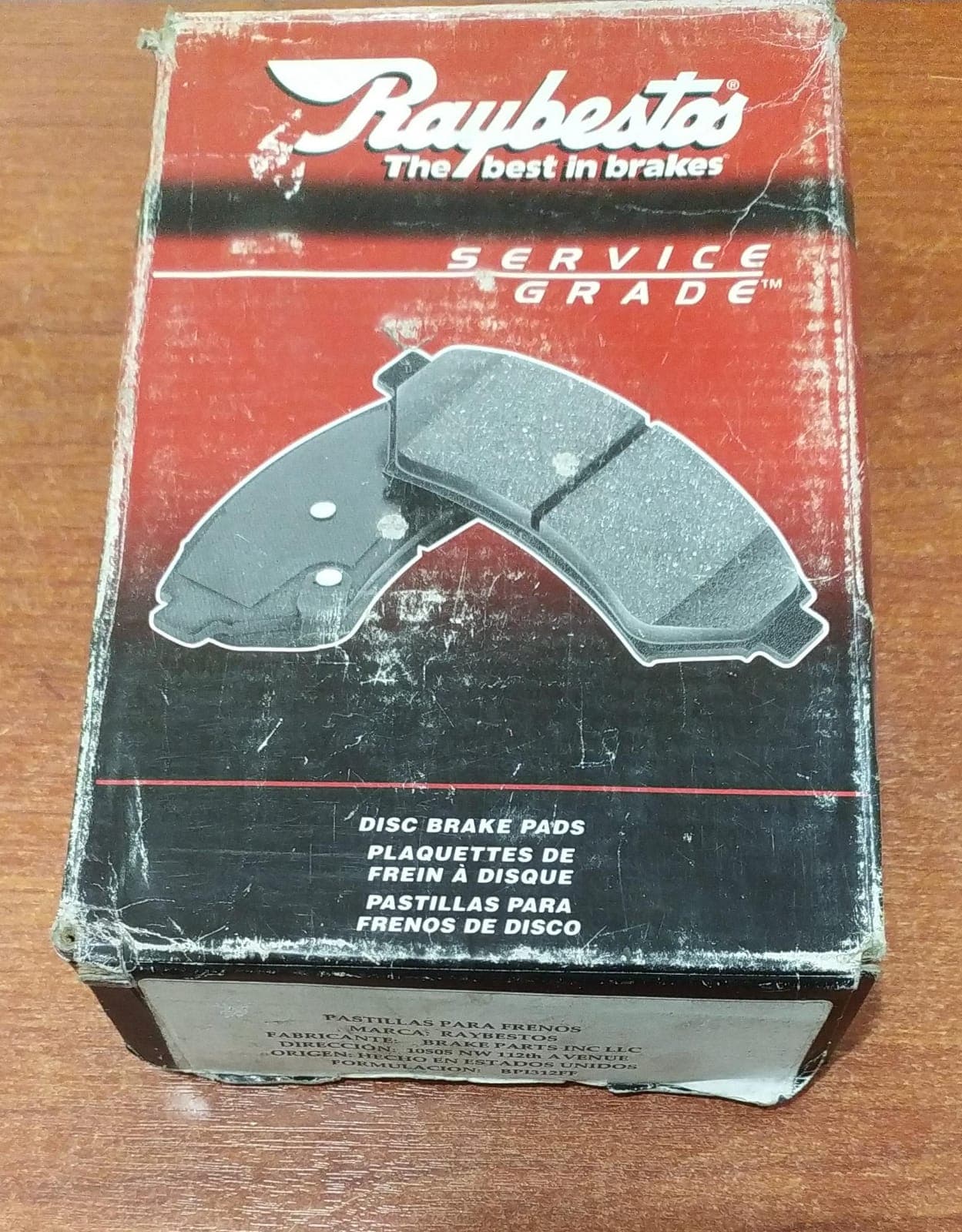 Kit de Pastillas de Freno Raybestos BPI312FF Service Grade para Renault Duster 1.6 — imagen 2
