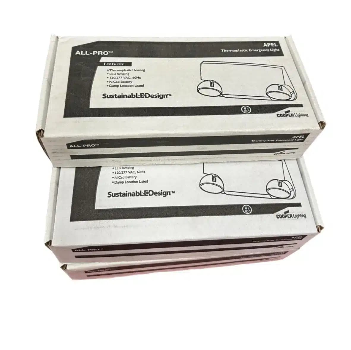EATON | LÁMPARA LED DE EMERGENCIA, 2 CABEZALES, APEL COOPER LIGHTING — imagen 3