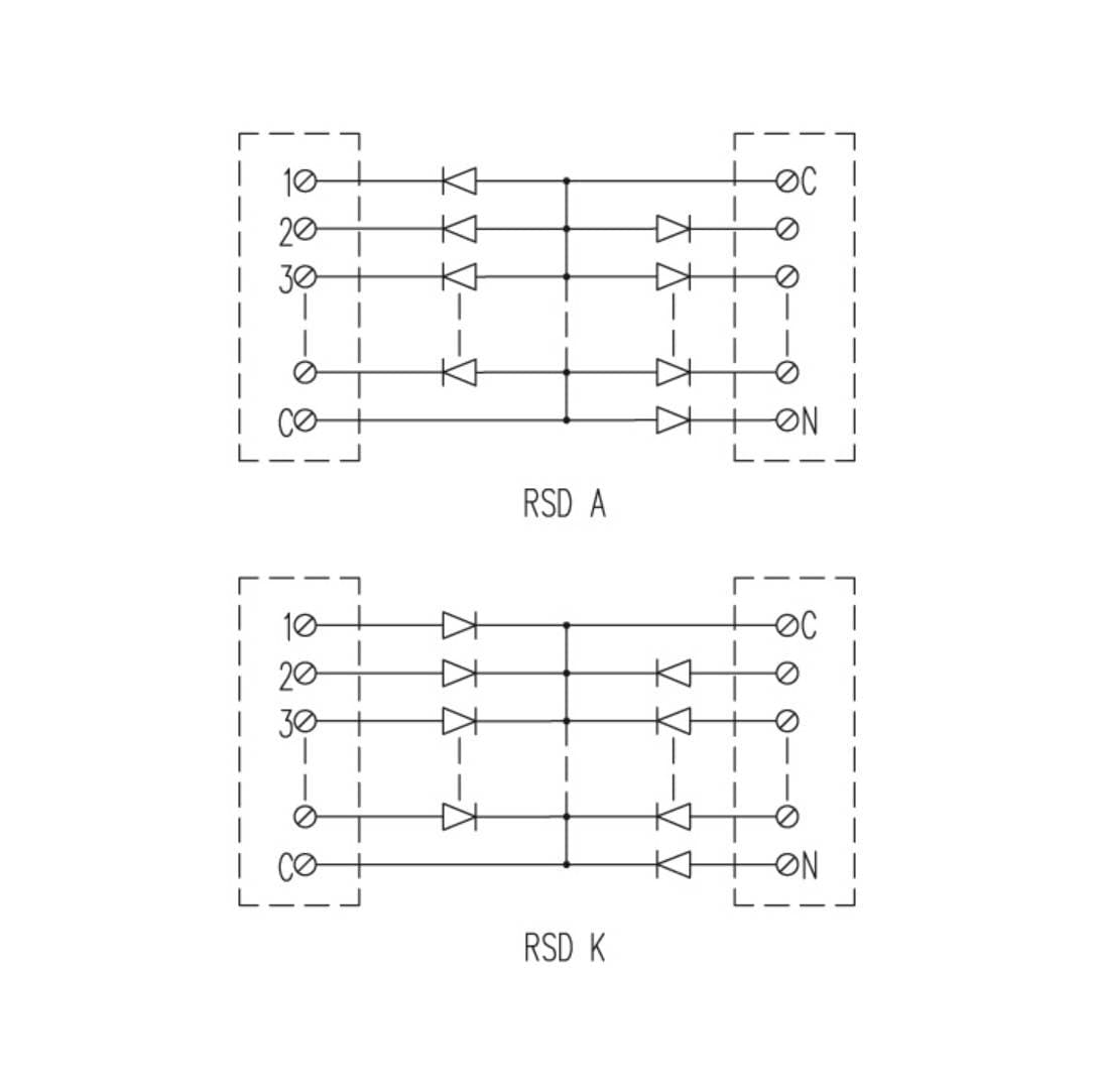 MATRIZ CONJUNTO DE DIODOS RSD A5-WEIDMUELLER 1312740000 — imagen 2