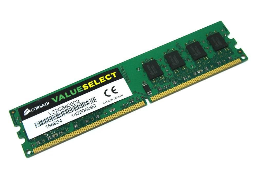 MEMORIA RAM CORSAIR VS2GB800D2 2GB VALUE SELECT 800MHZ DDR2 — imagen 1