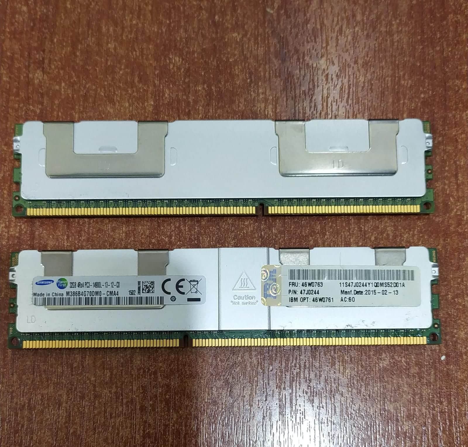 MEMORIA RAM PC3-14900 SERVIDOR SAMSUNG M386B4G70DM0‑CMA4 32GB LRDIMM DDR3‑1866 ECC 4RX4 — imagen 2