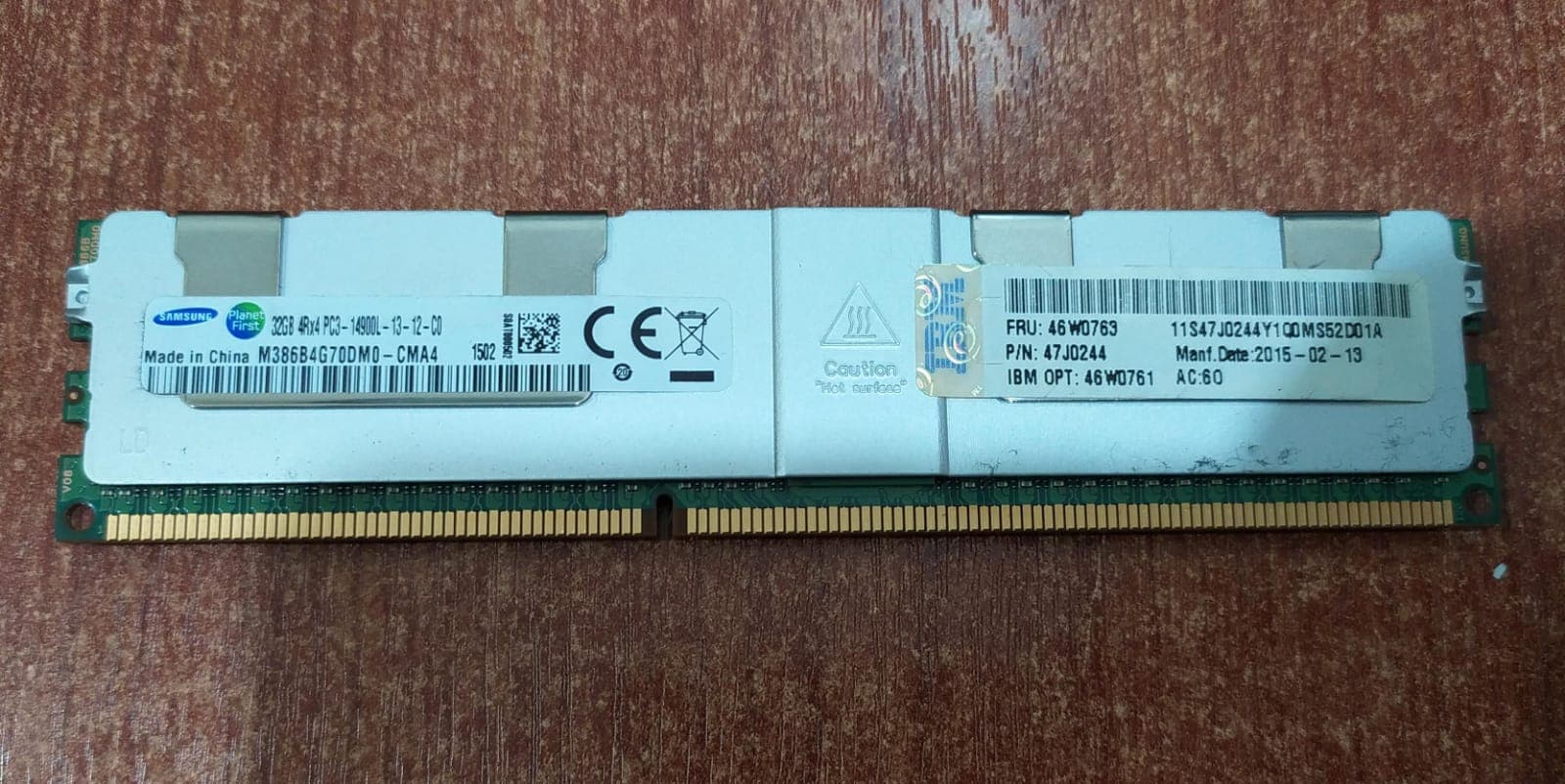 MEMORIA RAM PC3-14900 SERVIDOR SAMSUNG M386B4G70DM0‑CMA4 32GB LRDIMM DDR3‑1866 ECC 4RX4 — imagen 1