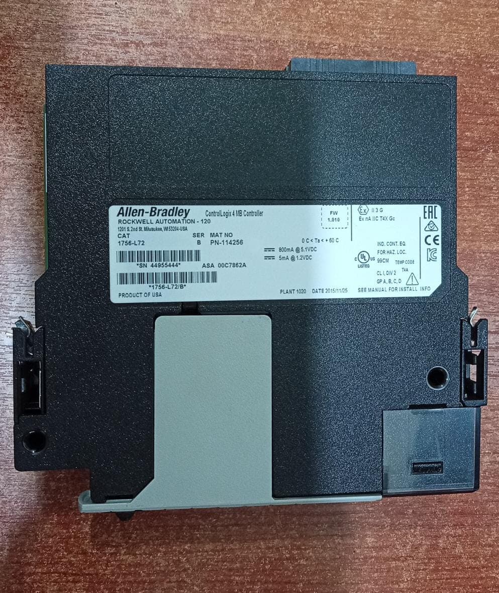 Módulo Allen-Bradley 1756-L72 ControlLogix 4MB | Para Repuestos (Sin Llave de Seguridad) — imagen 1