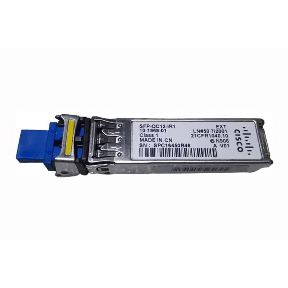 Módulo Cisco SFP‑OC12‑IR1 (10‑1969‑01) — clase 1 (21 CFR 1040.10) — seminuevo — imagen 1