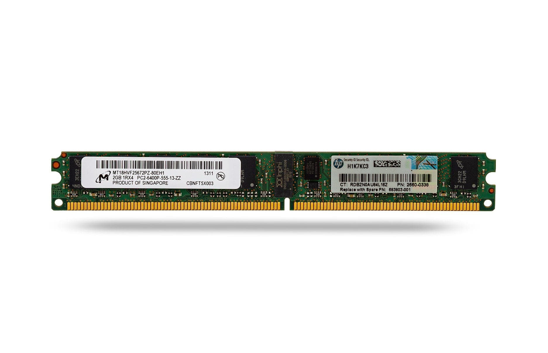 Módulo de Memoria DDR2 | 683803-001 | GBH1HX2 | 2660-0338 | HP | 2GB | DIMM de 240 pines | Servidores — imagen 1