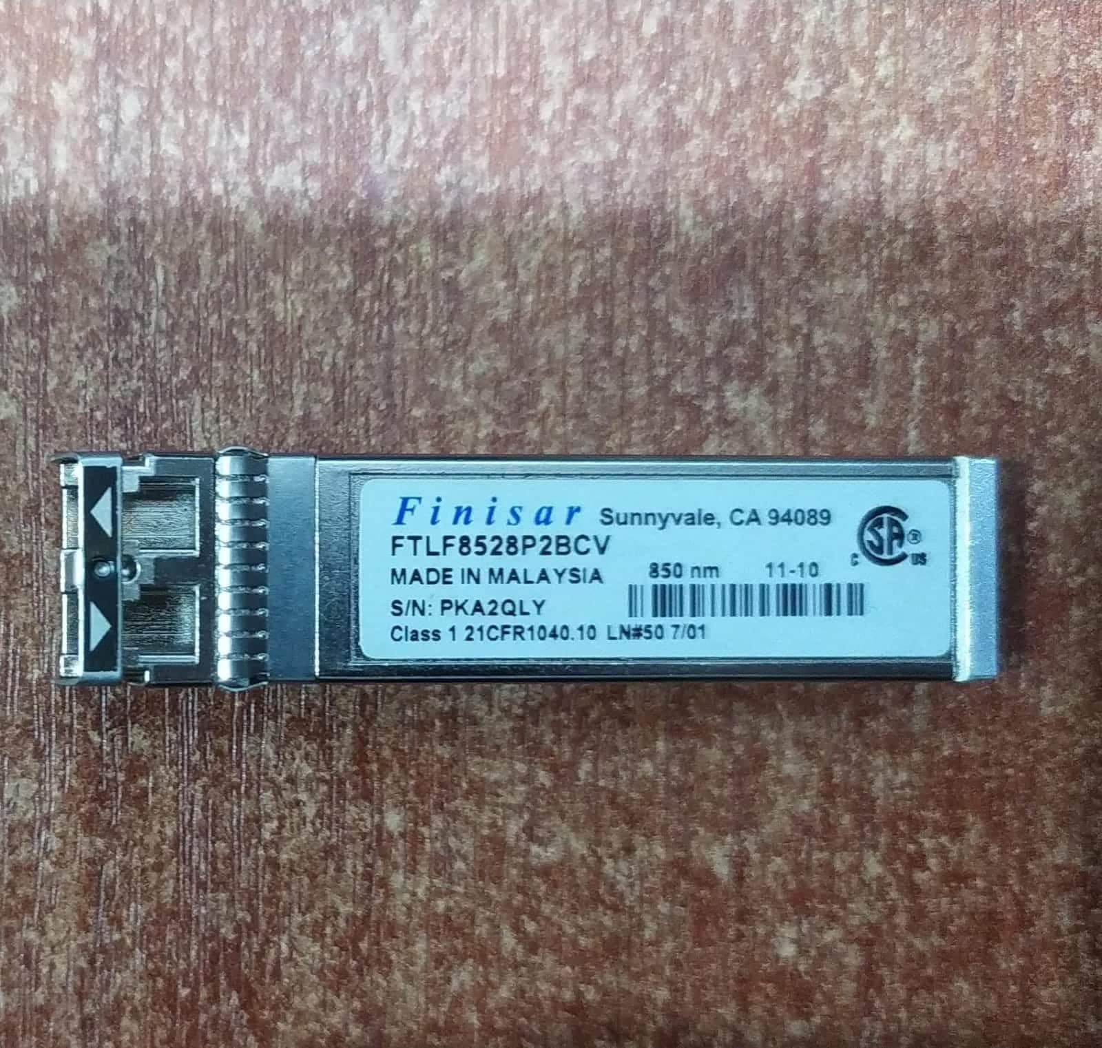 Módulo óptico SFP+ Finisar FTLF8528P2BCV – 850 nm / 300 m / Clase 1 – seminuevo — imagen 2