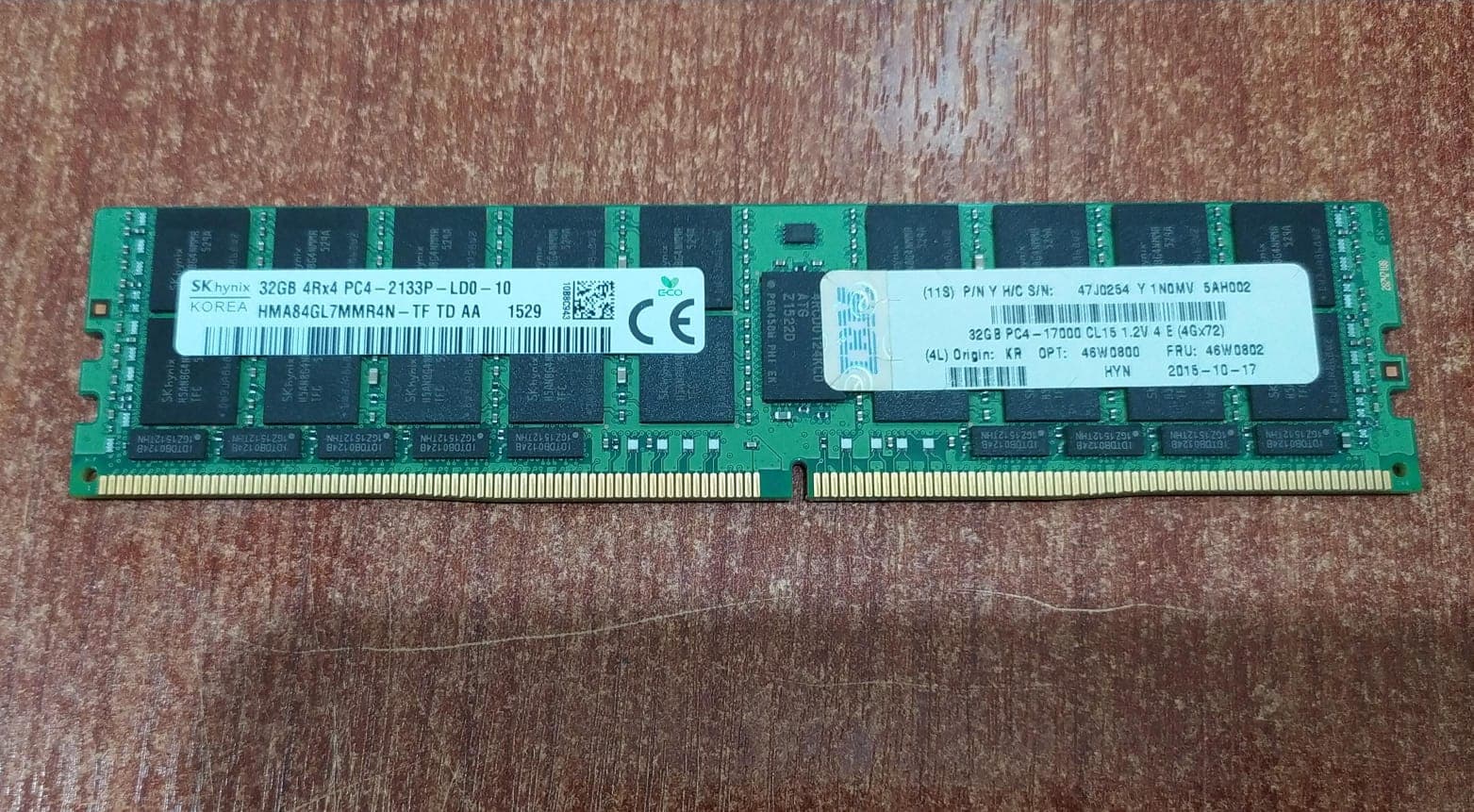 Módulo RAM 32GB DDR4 ECC LRDIMM SK Hynix HMA84GL7MMR4N-TF IBM 47J0254 Servidores — imagen 1