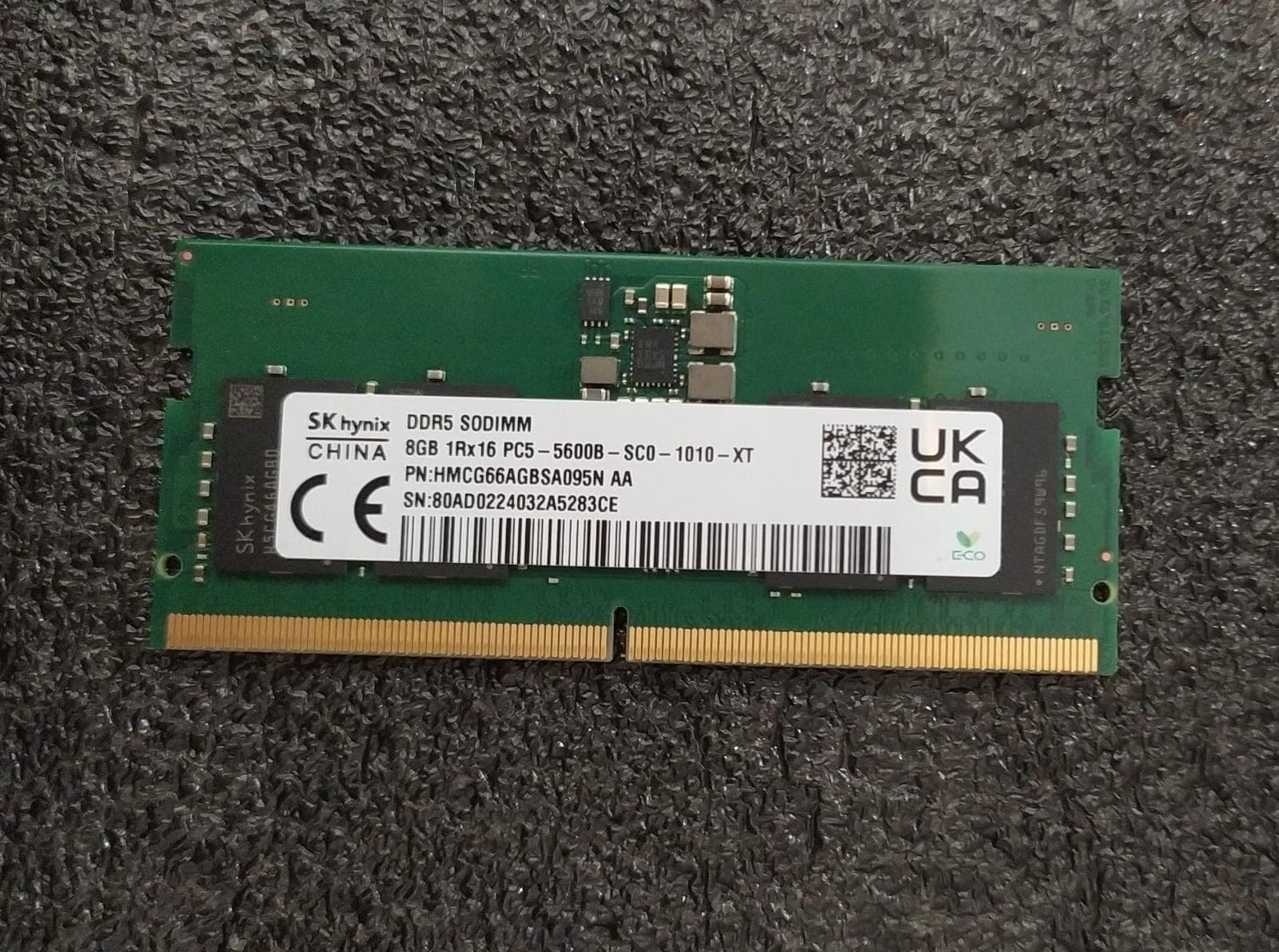 Módulo RAM SK Hynix DDR5 8 GB 5600 MHz SO‑DIMM (1Rx16) – Compatible laptops DDR5 — imagen 1