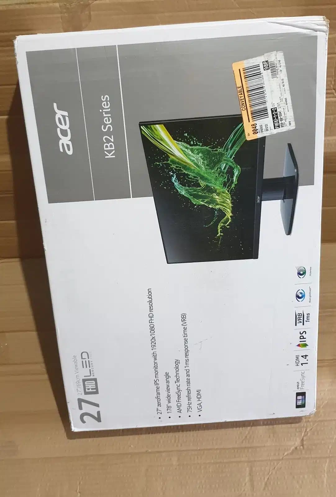 Monitor Acer KB2 27″ FHD LED (Nuevo) – KB272 Series — imagen 8