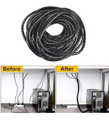 ORGANIZADOR DEXSON DXN3402B ESPIRAL DE CABLES NEGRO 15mm 10mts — imagen 2