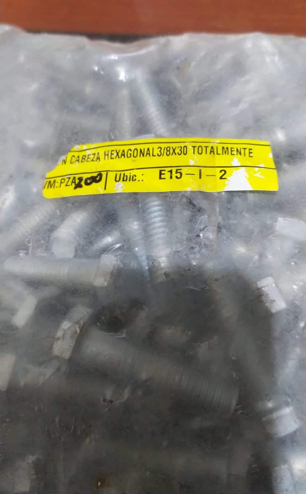 Paquete de Tornillos | Cabeza Hexagonal 3/8X30 | 200 Piezas — imagen 2