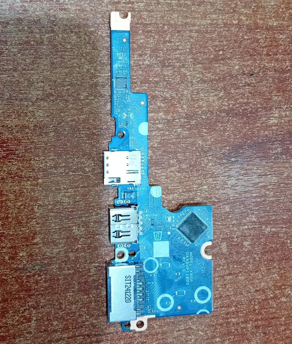 Placa Auxiliar / I/O Board HP P07358‑001 X8VP DAX8VPI18D0 REV D — WWAN/Ethernet/USB para EliteBook — imagen 2
