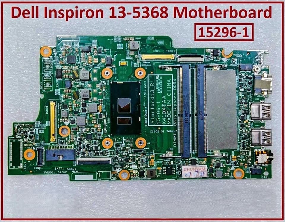 Placa Base | DELL | 15296-1 | Starlord13_R | X41DX $AA | i3-7130U | Inspiron 13 5368, 5378 y 5568 — imagen 1