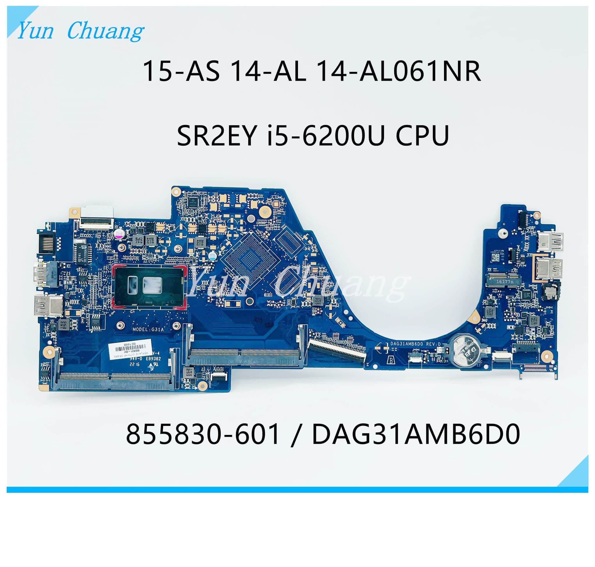 Placa base G31A |I5 6TH|DAG31AMB6D0 para portátil HP Pavilion 14-AL — imagen 1
