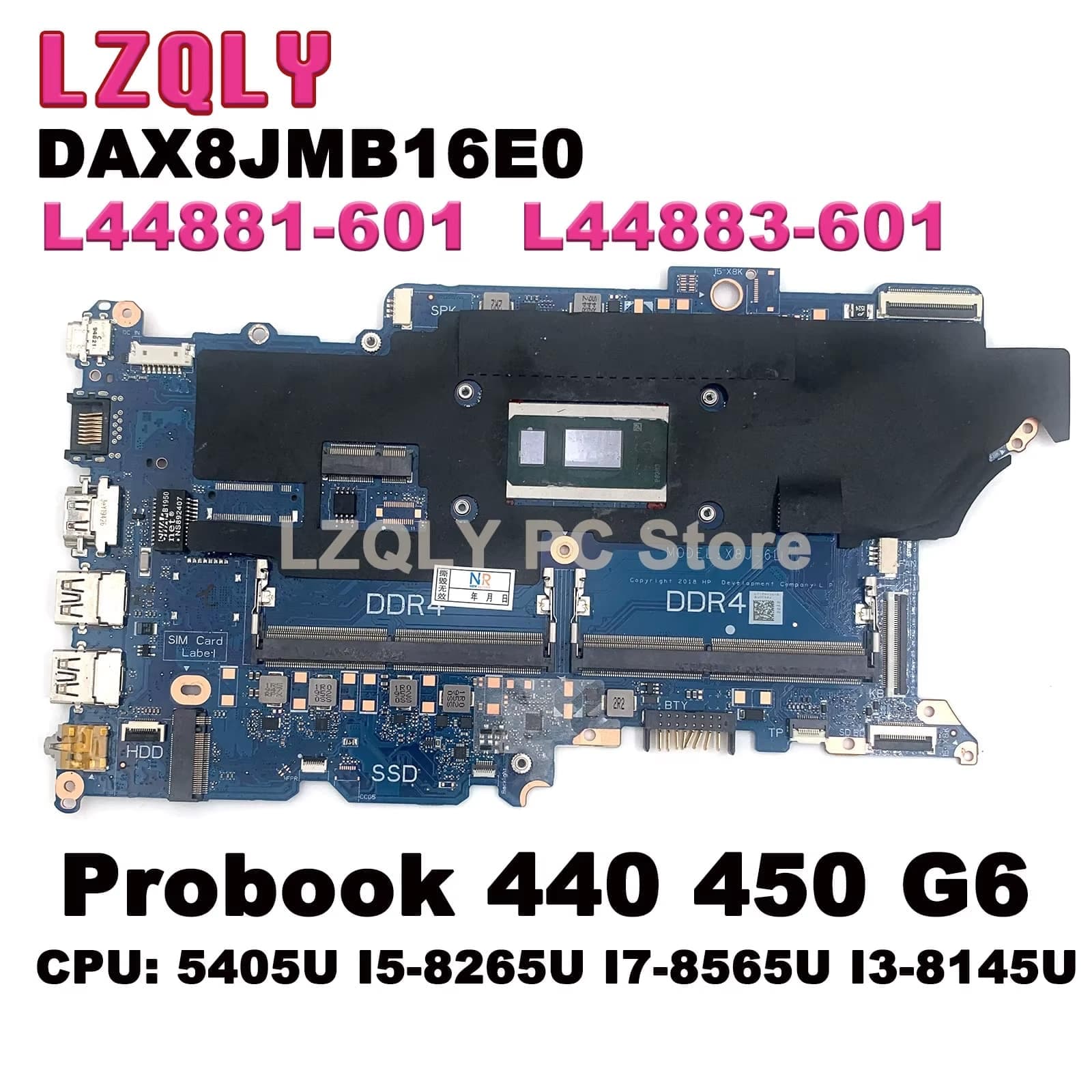 PLACA BASE HP DAX8JMB16E0 REV R X8J 6L para ProBook 440 G6 450 G6 — imagen 1
