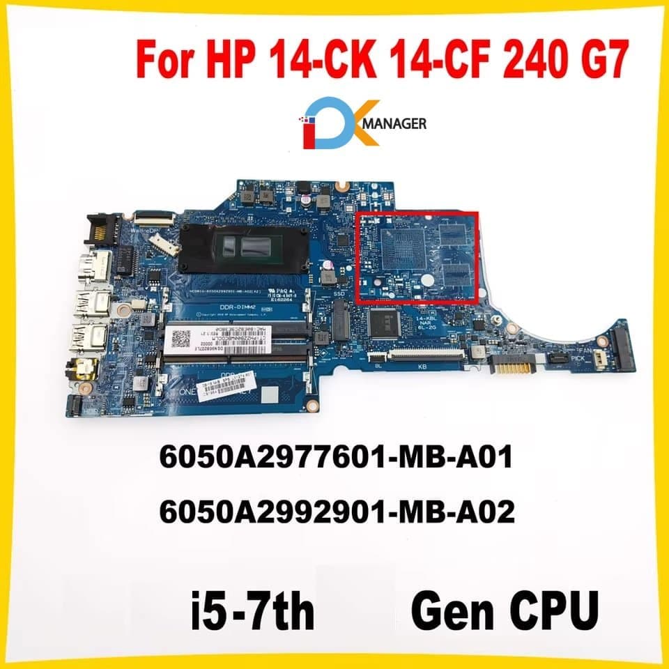 Placa Base Motherboard HP 6050A2977601 i5 7ma Gen GRANGER HP 14-ck 240 G7 — imagen 1