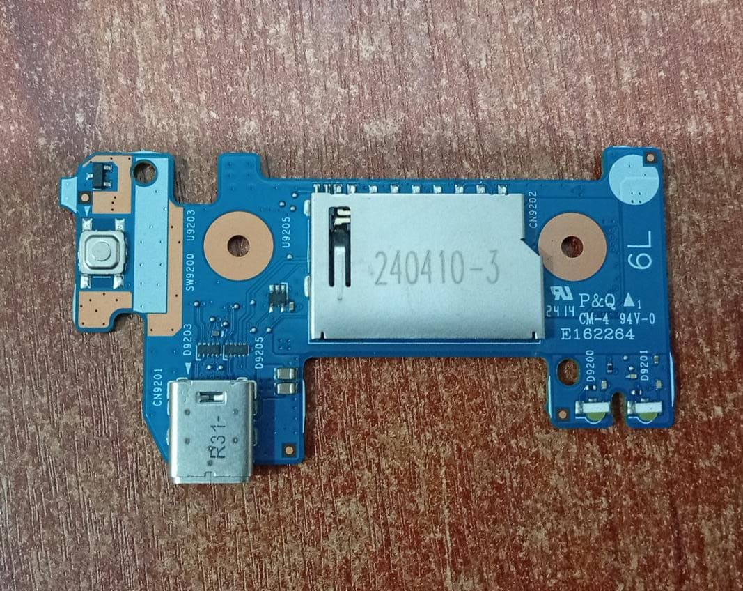 Placa lectora de tarjetas + botón de encendido HP M75146-001 — placa original para portátiles — imagen 1