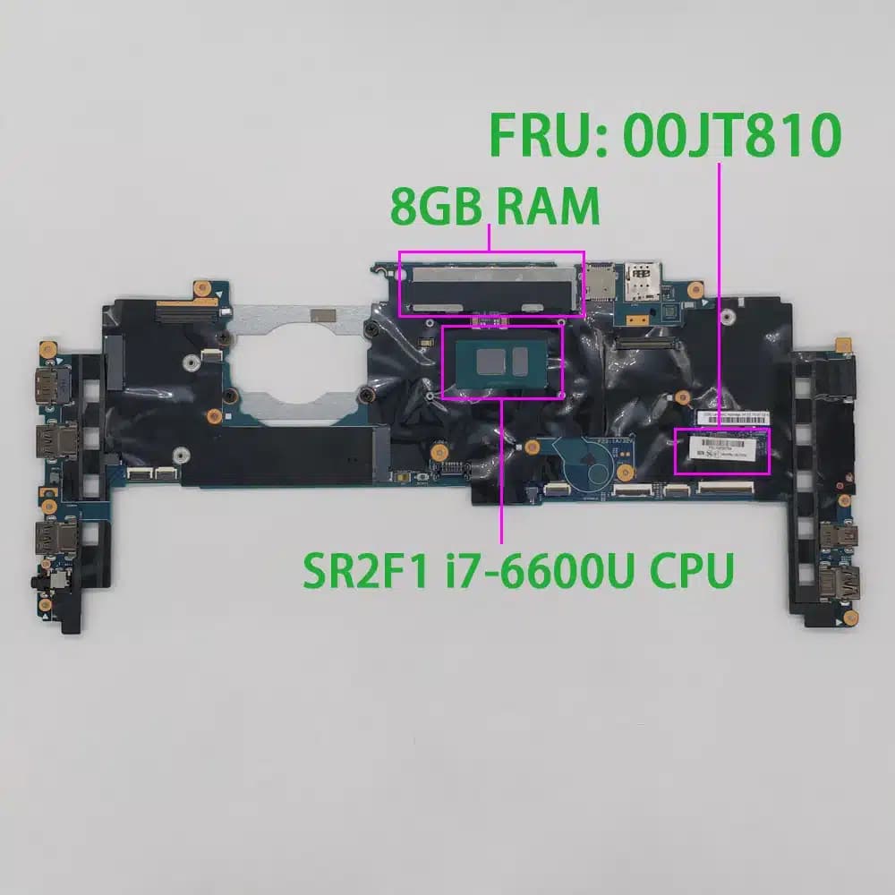 Placa Madre| Lenovo ThinkPad X1 Yoga 1st X1 Carbon Motherboard14282-2M 01AX802 00JT804 I7 6500U — imagen 1