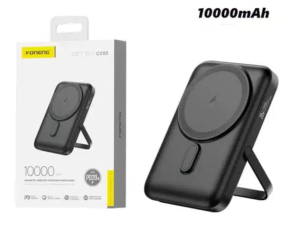 Power Bank FONENG CX101 10000 mAh – Inalámbrico 15W – Soporte Magnético — imagen 1
